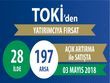 TOKİ'den satılık 197 arsa