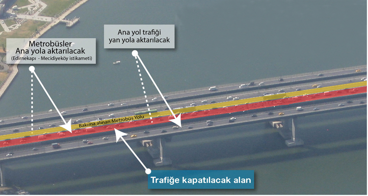 Haliç Köprüsü Metrobüs Yolu Bakıma Alınıyor!