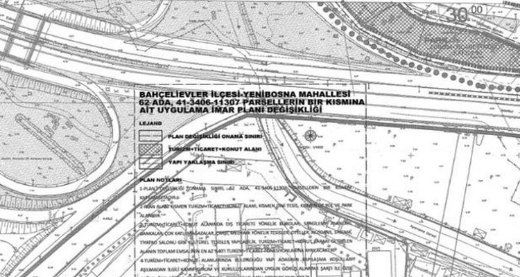 Bahçelievler Yenibosna Mahallesi İmar Planı Değişikliği Askıda!