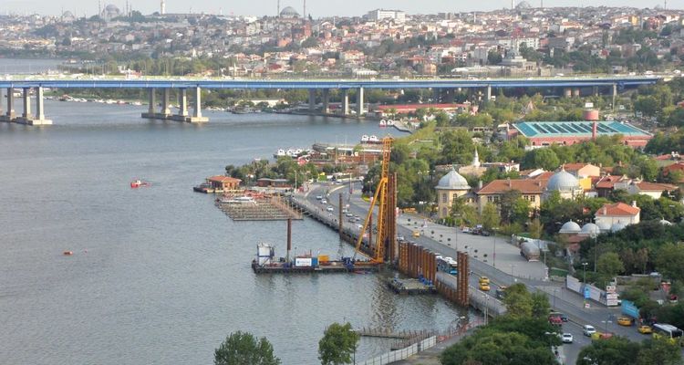 Yeni tramvay projesi için Haliç’te çalışmalar başladı