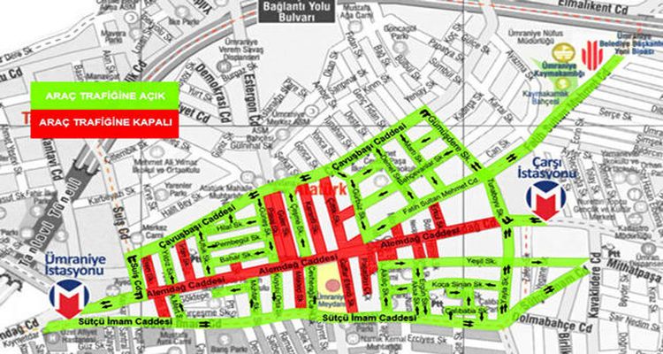 Ümraniye Alemdağ Caddesi'nde yayalaştırma projesi başlıyor