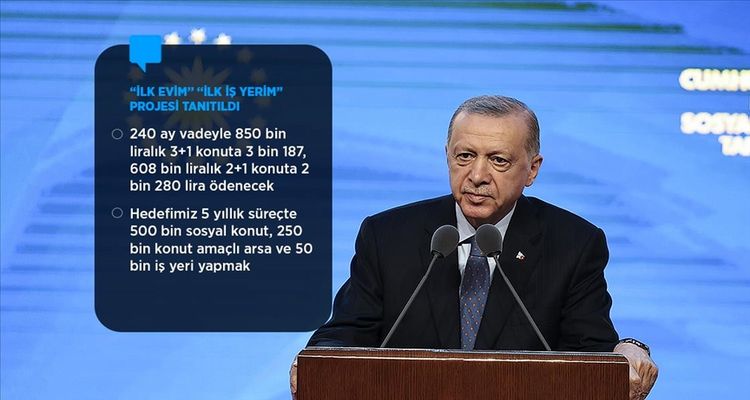 Cumhurbaşkanı Erdoğan, sosyal konut projesini tanıttı: Başvurular yarın başlayacak