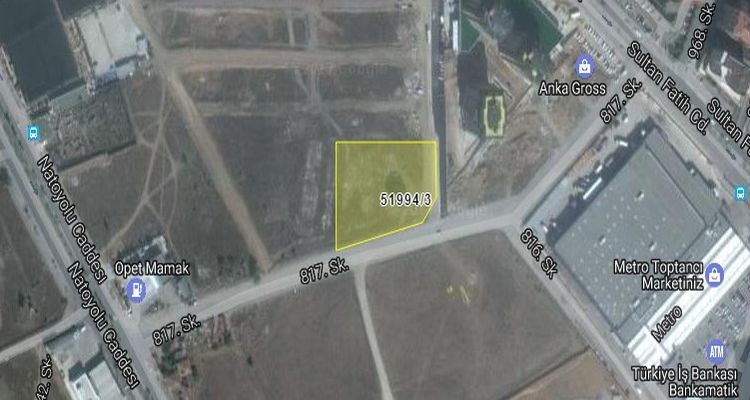 Ankara İmrahor'da 5.4 Milyon TL'ye Satılık Arsa