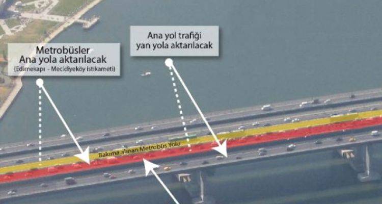 Haliç Köprüsü metrobüs yolu bakımı ertelendi!