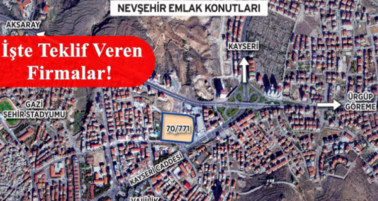 Nevşehir Emlak Konutları İhalesine 16 Teklif Geldi