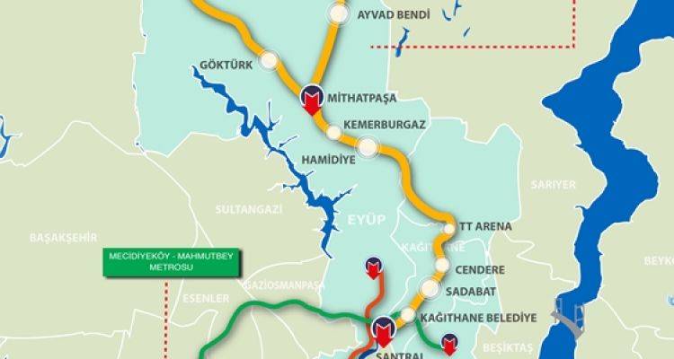 Haliç Kemerburgaz Dekovil Hattı Durakları