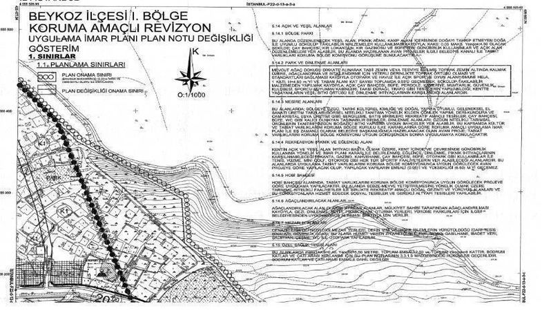 Beykoz 1. Bölge Koruma Amaçlı Revizyon İmar Planı Askıda