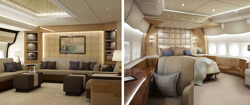 Muhteşem Dekorasyon Tasarımına Sahip Uçak