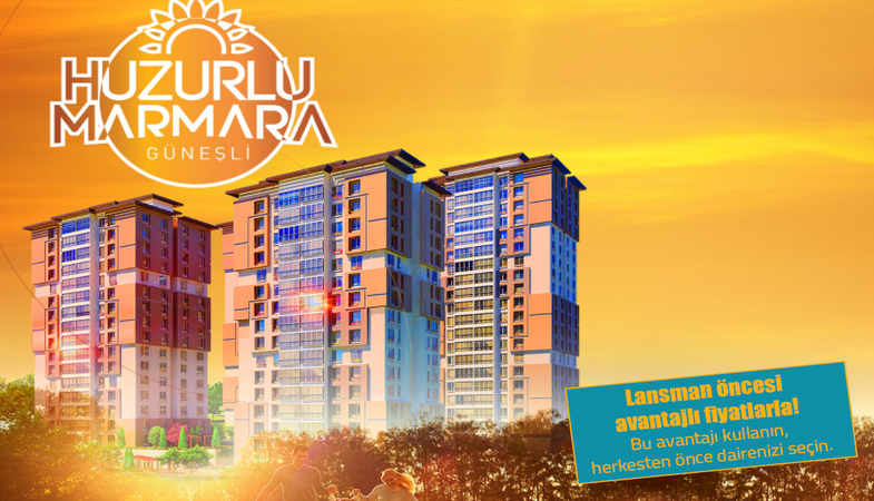 Huzurlu Marmara Güneşli’deki dairelerin metrekare fiyatı 4 bin 200 TL’den başlıyor