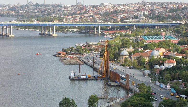 Yeni tramvay projesi için Haliç’te çalışmalar başladı