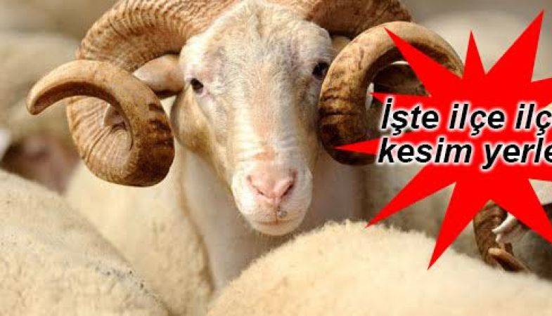 İstanbul Kurban Kesim Yerleri Belli Oldu!