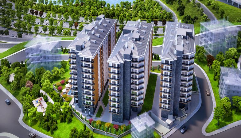 İlke Park Evleri Projesi 11 Katlı 3 Bloktan Oluşuyor