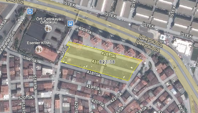 Esenler Belediyesi'nden Satılık Arsa