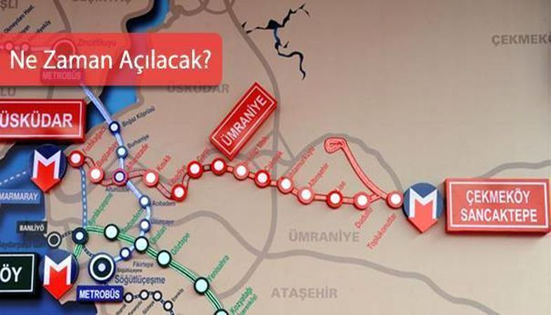 Çekmeköy Metro Hattı Etap Etap Açılacak