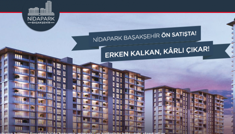 Nidapark Başakşehir Fiyatları! Ön Satışta!