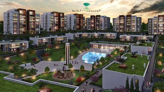 Balat Zümrüt projesi yeşiller içerisinde huzurlu bir yaşam sunuyor