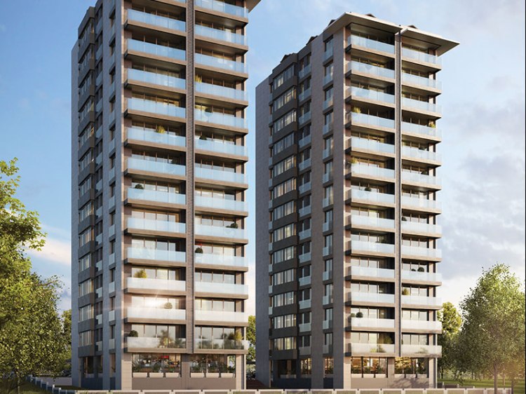 Burç Sitesi Bağdat Caddesi'nde ihtişamlı yapısıyla yükseliyor