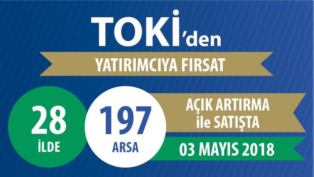 TOKİ'den satılık 197 arsa