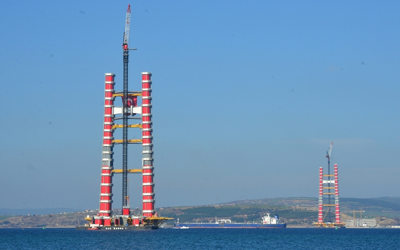 1915 Çanakkale Köprüsü yüzde 50 oranında tamamlandı