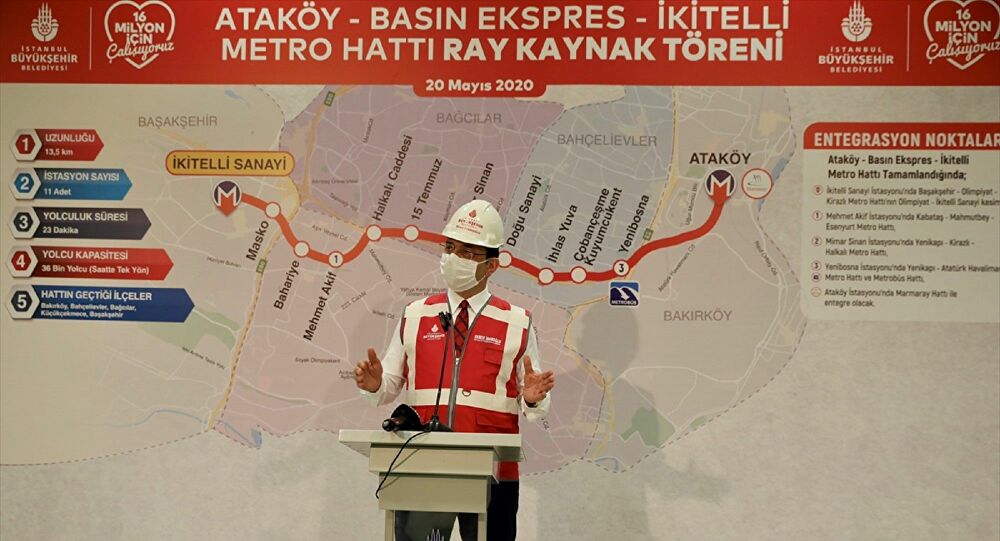 İkitelli-Ataköy metrosunda rayların döşenmesi başladı