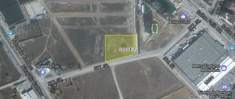 Ankara İmrahor'da 5.4 Milyon TL'ye Satılık Arsa