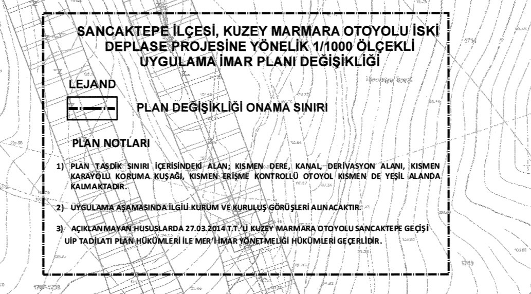 Sancaktepe Kuzey Marmara Otoyolu İski Deplase Projesi İmar Planı Çıktı