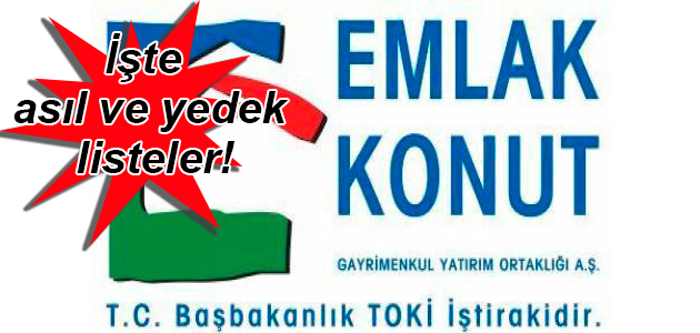 Emlak Konut Kura Çekiliş Sonuçları!