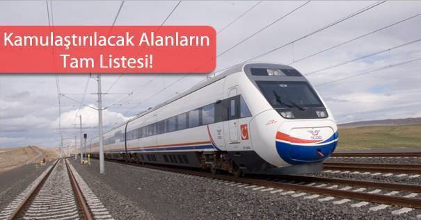 Ankara İzmir Hızlı Tren Projesi İçin Acele Kamulaştırma Kararı Çıktı