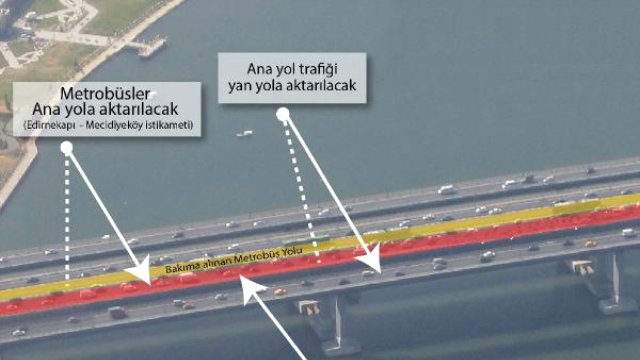 Haliç Köprüsü metrobüs yolu bakımı ertelendi!