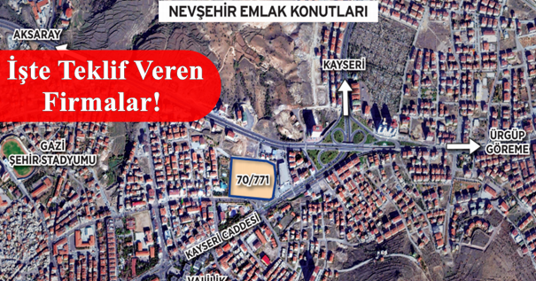 Nevşehir Emlak Konutları İhalesine 16 Teklif Geldi