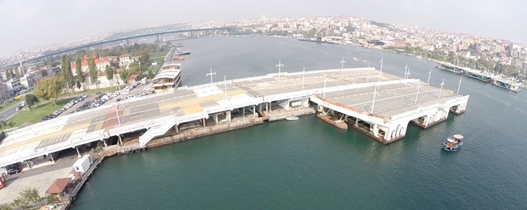 Tarihi Galata Köprüsü Kaldırıldı