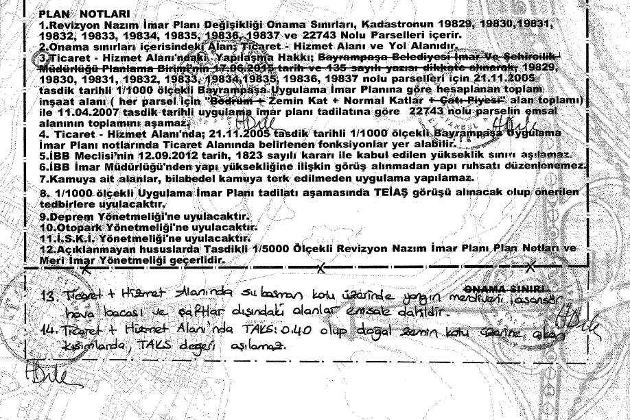 Bayrampaşa Yıldırım Mahallesi 5000’lik Planları Askıda